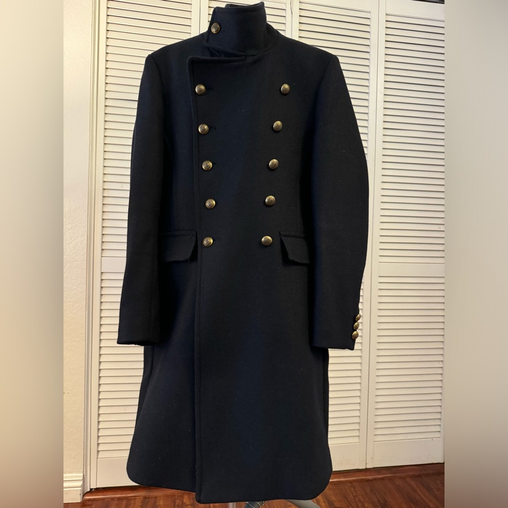 Men’s Zara Navy Blue peacoat size S/38R